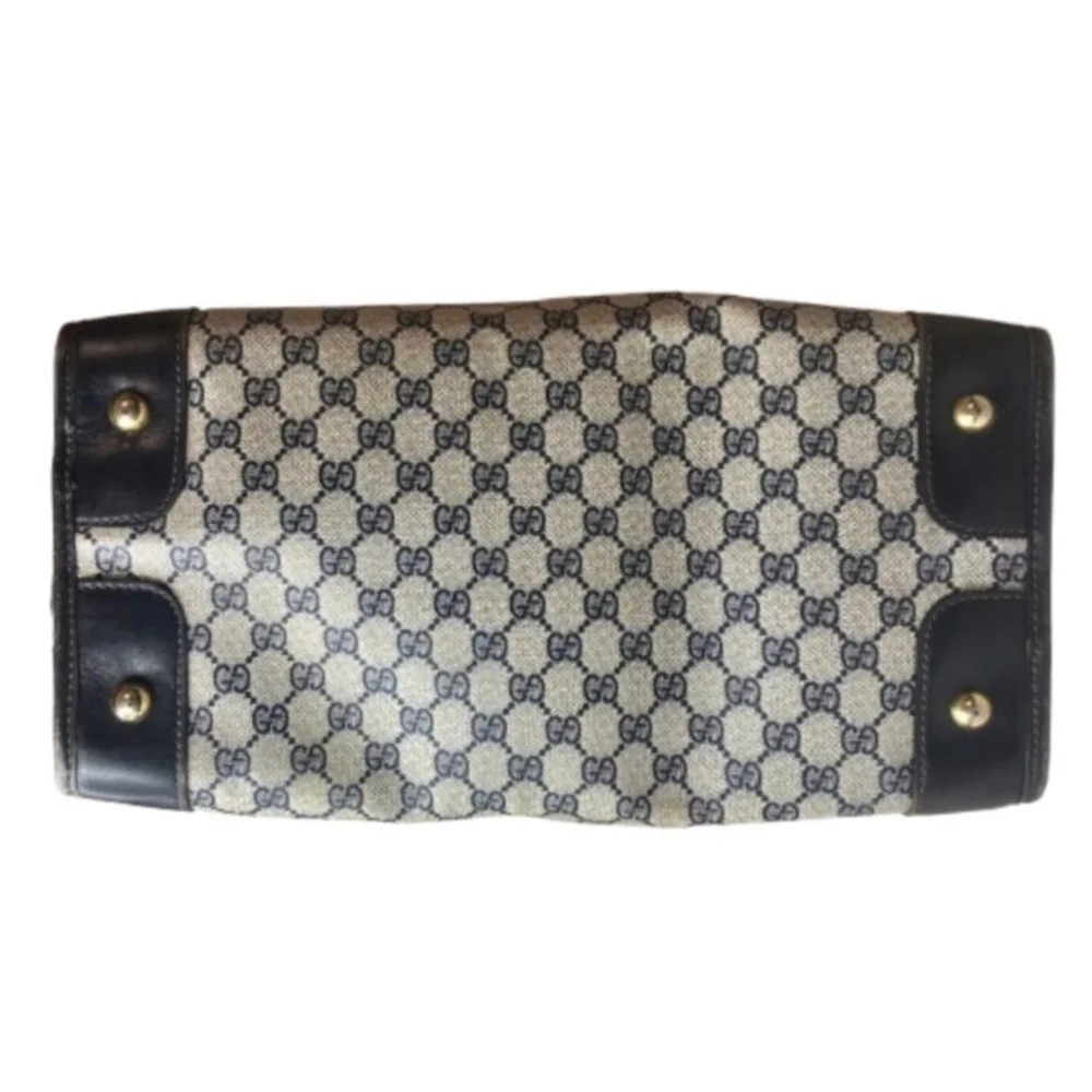GUCCI GG SUPREME Navy Locking Doctors Work Travel Overnight Bag Dust Bag COA
